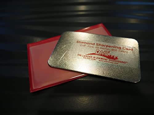 DMT Dia-Sharp® Diamant Taschenschleifstein im Kreditkartenformat Set Grob, Fein & Extrafein, Kompakter Wetzstein für Messer und Werkzeuge, Made in USA, D3EFC