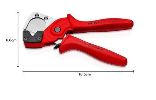 KNIPEX Rohrschneider für Mehrschicht- und Pneumatikschläuche aus zähem, glasfaserverstärktem Kunststoff 185 mm, 90 10 185
