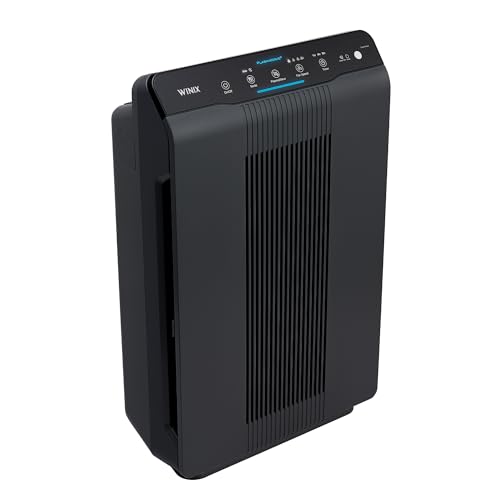 WINIX 5500-2 luftreiniger Allergiker, CADR 390m³/h, 99㎡, Air Purifier für Raucherzimmer gegen Allergien, Staub, Pollen, Tierhaare, Luftqualitätsanzeige, Auto Schlafmodus, Schwarz