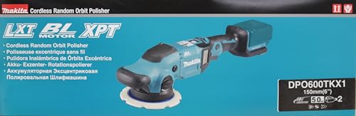 Makita DPO600TKX1 Exzenterpolierer, 1 Akku plus Ladegerät im Transportkoffer, Blau, 18 V / 5,0 Ah