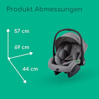 Bebeconfort Breeze Trio, Baby Kinderwagen 3 in 1 mit Kindersitz, 0-22 kg (0-4 Jahre), Reversibler & Leichter Kinderwagen Set, i-Size Kindersitz, Kompakter Faltmechanismus, Mineral Grey