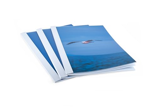 Pavo - Thermobindemappe A4 - 1.5 mm - Kapazität : 1-15 Blatt - Transparent/weiß - 100 Stück