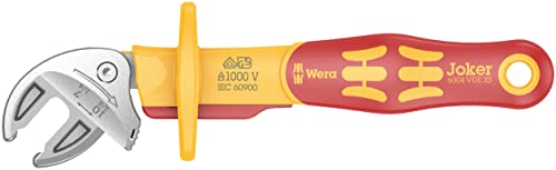 Wera 05020170001 6004 Joker VDE 4 Set 1, VDE-isolierter selbstjustierender Maulschlüssel-Satz, 4-teilig
