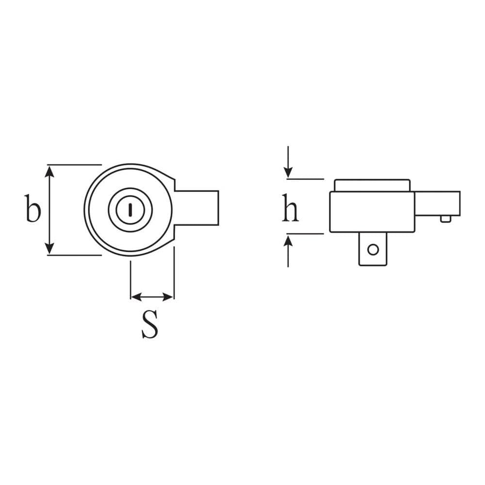 STAHLWILLE Nr. 735/10 l 1/2“ Feinzahn-Einsteckknarre l 9x12 mm Aufnahme l zum Einstecken in Drehmomentschlüssel l kompakte Bauform l Made in Germany