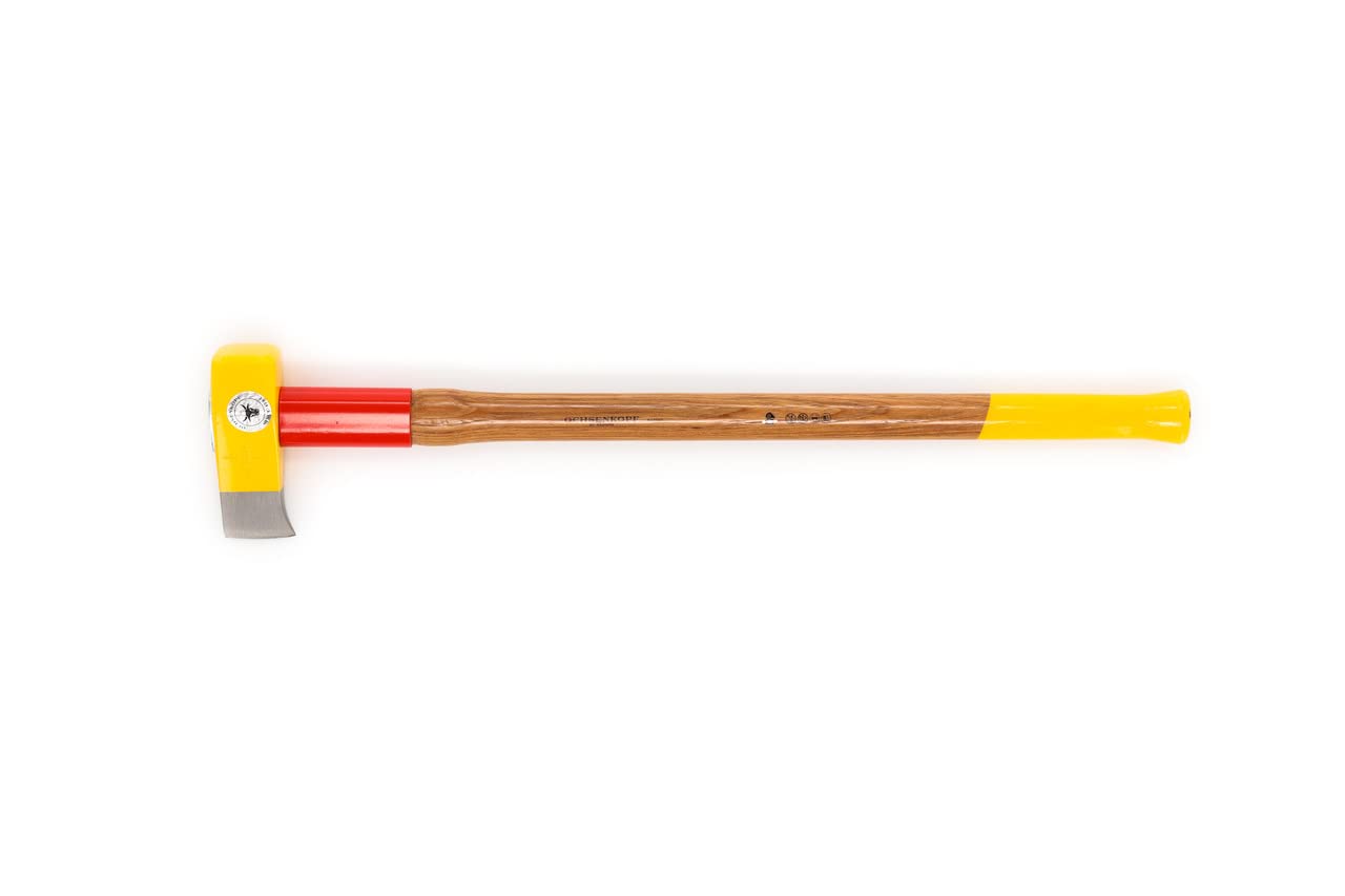 OCHSENKOPF Profi-Spalthammer Big Ox, Mit Rotband-Plus Stielbefestigung, Langlebiger Stiel aus Hickoryholz, Gelb, 4,2 kg