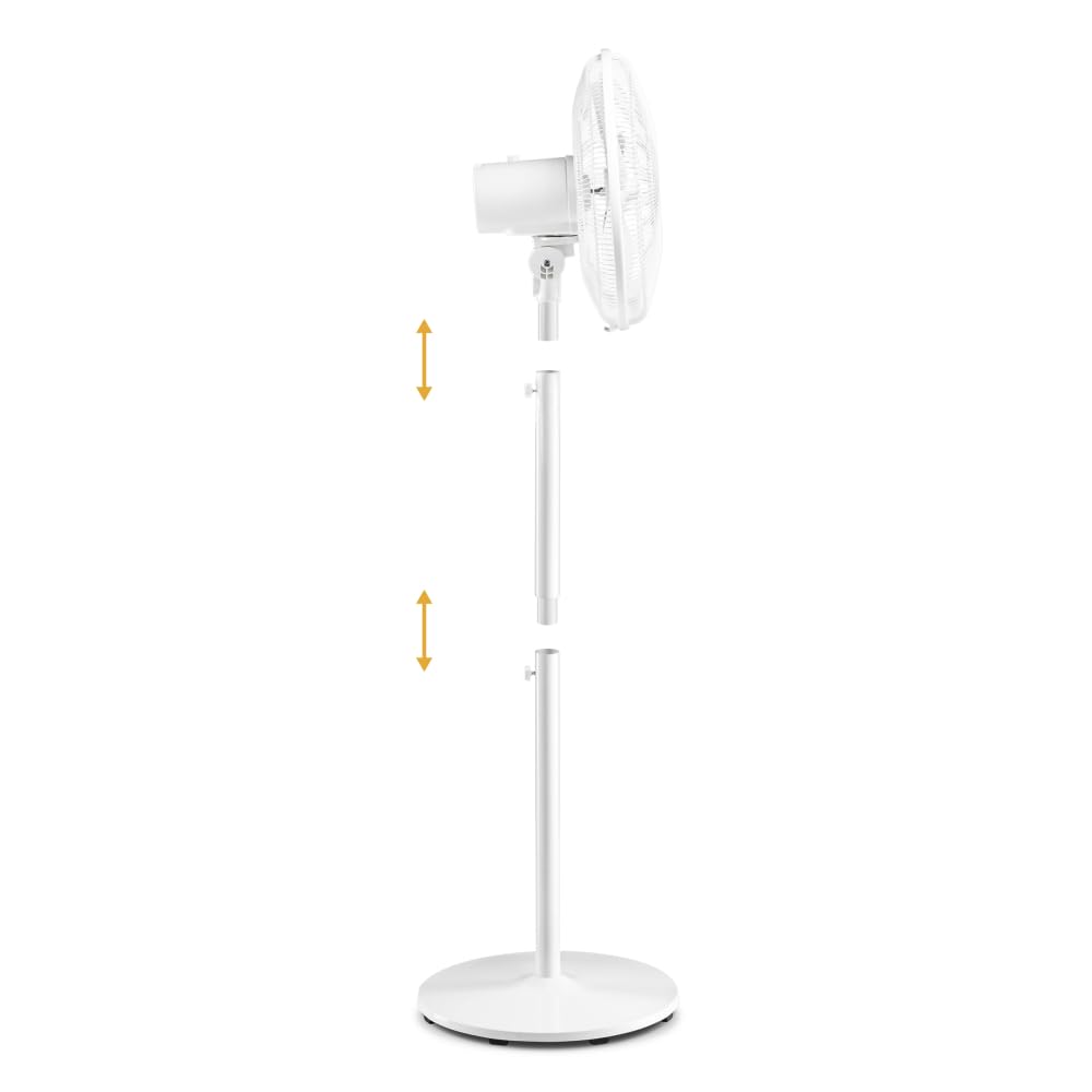 TROTEC Standventilator TVE 23 S – 50 Watt, oszillierend 80°, 3 Stufen, Ø 40 cm, höhenverstellbar, stabil