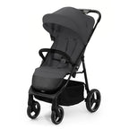 Kinderkraft TRIG 3 Kinderwagen, Kinderbuggy, Liegewagen, Sportwagen, Buggy, Zusammenklappen, Breite und tiefe Sitz, mit Liegeposition, 4 Rad Dämpfung, Große Dach, 5-Punkt-Gurt, bis zu 25 kg, Grau
