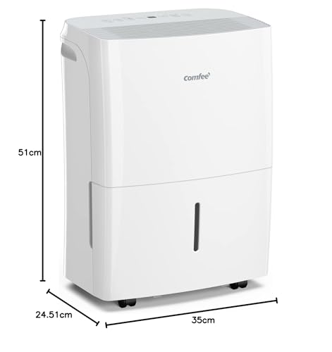 Comfee Luftentfeuchter 20L/24h,Raumgröße ca.100m³(40m²),APP-fähig,Smart modu,Timer 24H,Wassertank 3L,Gegen Feuchtigkeit,MDDF-20DEN7-WF