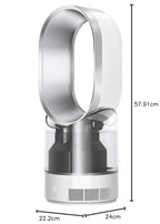 Dyson AM10 Luftbefeuchter und Ventilator, Ultrafeine Kaltluft-Befeuchtung, Automatische Feuchtigkeitskontrolle, Weiß/Silber