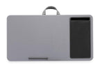 DIGITUS Notebook Kissen - mit Smartphone-Halterung - für 17" Laptops - Laptopunterlage - zum bequemen Arbeiten vom Sofa oder Bett aus - Grau