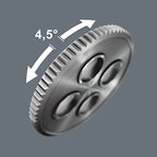 Wera 05023461001 416 RA Quergriff-Bit-Handhalter mit Ratschenfunktion und Rapidaptor Schnellwechselfutter, 1/4", 45 mm, Schwarz-grün