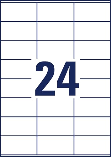 AVERY Zweckform 3475-200 Adressaufkleber (4.800 plus 480 Klebeetiketten extra, 70x36mm auf A4, Papier matt, bedruckbare Absenderetiketten, selbstklebende Adressetiketten mit ultragrip) 220 Blatt, weiß