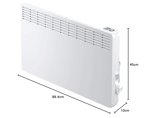 STIEBEL ELTRON Wandkonvektor CNS 250 Trend, 2,5 kW für ca. 30 m², TÜV geprüft, LC-Display, Wochentimer, Elektroheizung energiesparend, Wandmontage, mit Stecker, 236529