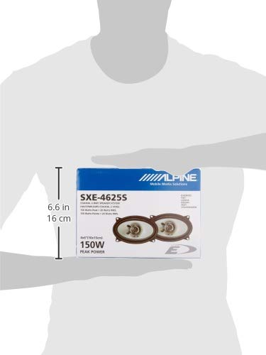 Alpine SXE-4625S - 10x15 cm (4x6 Zoll) 2-Wege Koaxiallautsprecher, 60w, schwarz