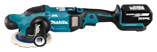 Makita DPO600TKX1 Exzenterpolierer, 1 Akku plus Ladegerät im Transportkoffer, Blau, 18 V / 5,0 Ah