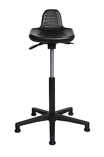 Topstar 70590-0 STANDSTAR, Stehhocker, Arbeitshocker, Stehhilfe, Neigeverstellung, höhenverstellbar, Kunststoff, schwarz, 55 - 81/ 35/ 25 cm