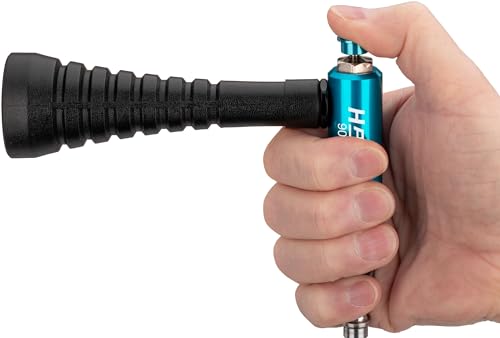 HAZET Turbo Druckluftpistole 9040T-1, Verwirbelungsdüse erzeugt starken Luftimpuls, 6 Bar Betriebsdruck mit ergonomischem Handgriff, für ein schnelles Entfernen von Staub, Spänen usw.