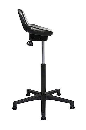 Topstar 70590-0 STANDSTAR, Stehhocker, Arbeitshocker, Stehhilfe, Neigeverstellung, höhenverstellbar, Kunststoff, schwarz, 55 - 81/ 35/ 25 cm