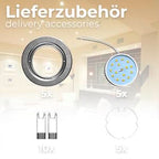 B.K.Licht - 5er Set LED Einbaustrahler 230V schwenkbar, warmweiße Lichtfarbe, Lochmass 68mm, LED Spot, flach, Deckenspots, Spots, Einbauleuchten, Einbauspots, 86x26 mm, Matt-Nickel
