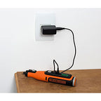 Black+Decker Akku-Multifunktionswerkzeug mit 52-tlg. Zubehör BCRT8IK (7.2V, 1.5Ah, Universal-Feinbohrschleifer mit Licht, zum Schneiden, Schleifen, Polieren und Schmirgeln, inkl. USB-Ladekabel + Box)
