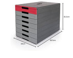 Durable Schubladenbox (Idealbox Pro) 7 Fächer, rot, 776303