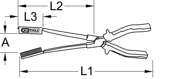 KS Tools 500.7510 Zündkerzenstecker-Zange, lang