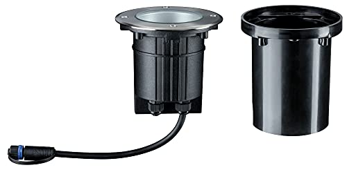 Paulmann Beleuchtungssystem Plug&Shine LED-Außeneinbauleuchte 6 W Warm-Weiß 93908 Silber 38 °