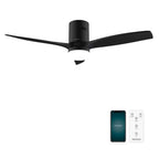 Cecotec - Deckenventilatoren mit Licht EnergySilence Aero 5600 Aqua GoldBlack Connected, 132 cm, 40 W, LED 20W Litch, 3 Flügel, 6 Geschwindigkeiten, Timer, Winter/Sommermodus, Wi-Fi, Goldschwarz