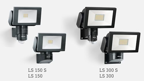 Steinel LED Außenstrahler LS 150 S schwarz, 240° Bewegungsmelder, max. 12 m Reichweite, 14,7 W, Schwenkbar, 1375 lm, 4000 K