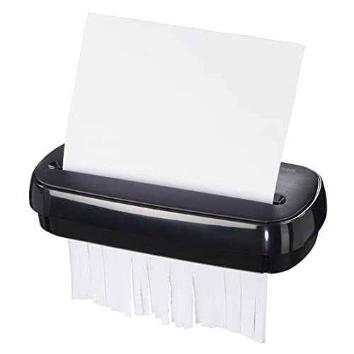 Hama Aktenvernichter Einzug Aktenvernichter professionell Home Office (Streifenschnitt, Schredder, elektrisch, 6 Blatt Papier, Reißwolf, 8 Liter Papierkorb, Sicherheitsstufe 2 DSGVO)