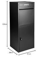 Ondis24 Korona Paketbox Postbox für Pakete, Päckchen, für Briefe mit Paketsafe (Schwarz)
