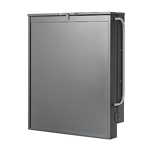 roba Wandwickelregal + Wickelauflage roba Style grau - Klappbar & platzsparendes Wickelregal zur Wandmontage - Wickeltisch mit 2 Ablagefächer - Holz anthrazit