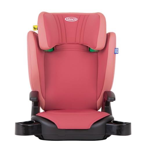 Graco Junior Maxi i-Size R129 Highback Booster Autositz mit Getränkehaltern, geeignet von 100-150 cm (ca. 3,5 bis 12 Jahre), Pink Fashion