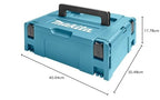 Makita 821550-0 MAKPAC Größe 2 Systemkoffer, Werkzeugkoffer, Transportkoffer, verknüpfbar an Koffersystem, mit Tragegriff, 395 x 295 x 163 mm (LxBxH)