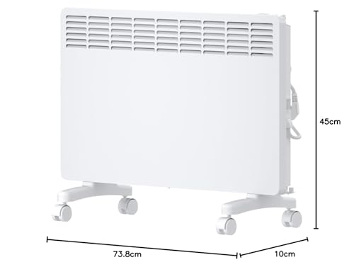 STIEBEL ELTRON Elektroheizung Standgerät für ca. 25 m², TÜV geprüft, Konvektor-Heizung mit elektronischer Regelung, 2 kW, energiesparend, LC-Display, Rollen, 204451