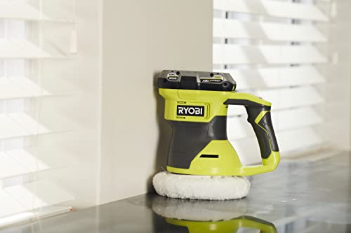 RYOBI 18 V ONE+ Akku-Exzenter-Polierer PRO 125 mm – Starke Poliermaschine für unebene Flächen mit hoher Schwingzahl – Ohne Akku & Ladegerät