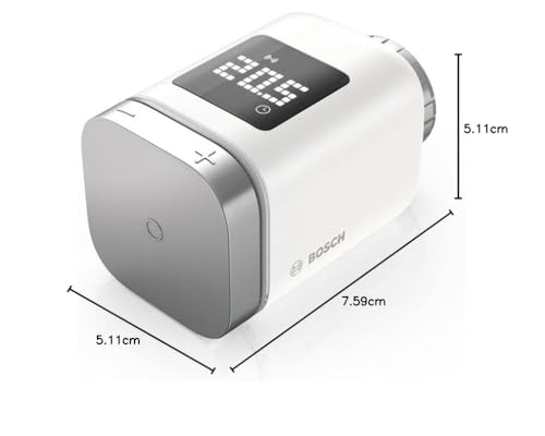 Bosch Smart Home Heizkörperthermostat II, smartes Thermostat mit App-Funktion, kompatibel mit Amazon Alexa, Apple HomeKit, Google Home