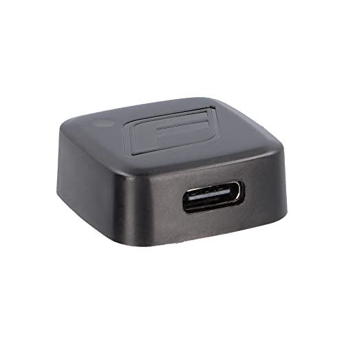 FISCHER Crash-Sensor FIND.U, Sturzmelder, 2,5 x 2,5 cm, USB-Ladefunktion, Alarm-LED und Status-LED, aus Kunststoff, mit Lithium-Ionen-Akku, Befestigung mit 3M-Klebepad, für Fahrrad, Skifahren & Reiten