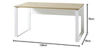 Germania Schreibtisch 4157-513 GW-Lioni, in Weiß/Navarra-Eiche-Nb, mit Metallkufen, 158 x 75 x 79 cm (BxHxT)