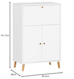 Schildmeyer Sekretär Serie Rena 500, 153502, weiß, 65,2 x 39 x 101,7 cm