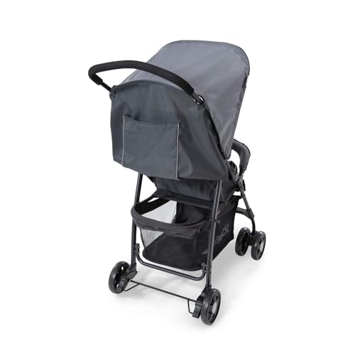 hauck Buggy Sport, Charcoal/Stone - Federleichter Reisebuggy 5,9 kg - mit Liegefunktion für Kinder ab Geburt bis 15 kg - Klein Zusammenklappbar, Großer Einkaufskorb bis 3 kg