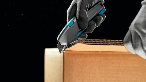 MARTOR Sicherheitsmesser mit Klingeneinzug, SECUPRO 625, Profi Cuttermesser, Aluminium, Rechts- & Linkshänder, Logistik