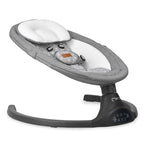 MoMi KENANI Babywippe für Kinder bis 9 kg, klappbar, mit Fernbedienung & Bluetooth zum Verbinden mit Smartphone, Batterie- oder Stromanschluss, mit 5-Punkt-Sicherheitsgurt, Sonnenschutz, Insektennetz