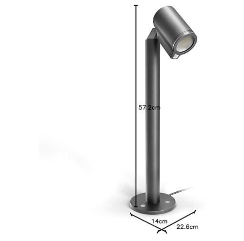 Steinel LED Wegeleuchte Spot Way SC Connect, smarte Standleuchte, Bewegungsmelder, steuerbar per App, Zeitplan, 7.9 W, 3000 K warmweiß, Anthrazit
