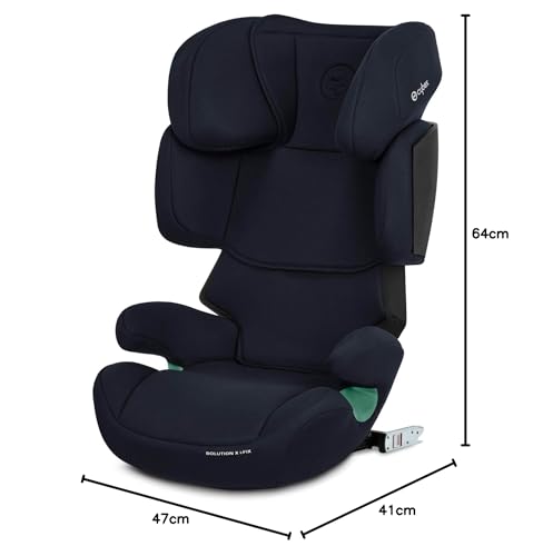 CBX by CYBEX Kinder-Autositz Solution X i-Fix, Für Autos mit und ohne ISOFIX, Ab ca. 3 bis 12 Jahre (100 - 150 cm), Ab ca. 15 bis 50 kg, Blau