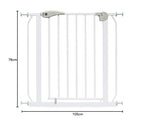 IB STYLE Türschutzgitter Berrin 105-115 cm - Treppenschutzgitter für Kinder, Klemmgitter für Hunde,Ohne Bohren, Weiß Grau
