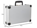 PeakTech Alukoffer P 7260 – abschließbarer Universal-Transportkoffer mit Würfelschaumstoff – tragbarer Fotokoffer – robuster Alu Koffer mit Schutz vor Regen und Staub – groß (370 x 230 x 80mm)