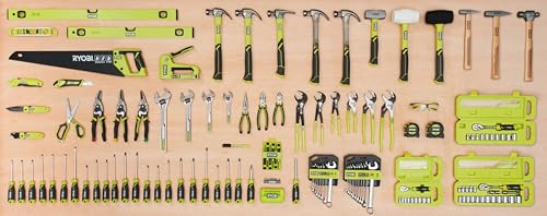 RYOBI Klauenhammer RH16FSS, Magnetischer Nagelhalter, 450 g, glatte Schlagfläche, Rutschfester Griff