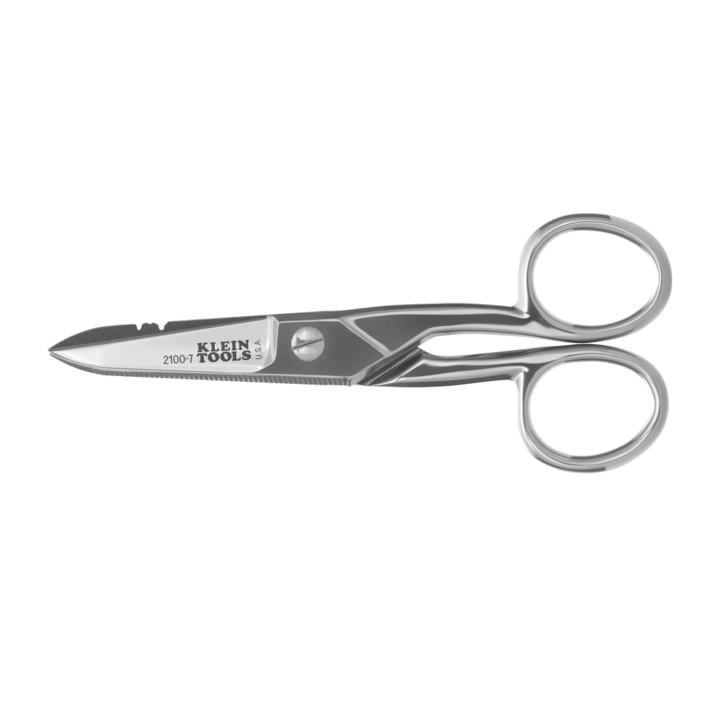 Klein Tools 2100-7 | Elektriker-Schere 190 mm | Präzise und langlebige Schere für Kabel und Draht | Profi-Werkzeug für Elektriker und Handwerker