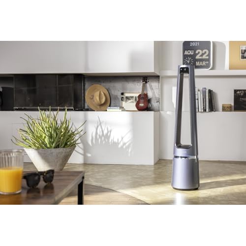 Rowenta rotorloser 2 in1 Luftreinigungsventilator Eclipse QU5030 | Luftreiniger und Ventilator | Feinpartikel | 12 Geschwindigkeiten | Timer | verzögerte Startfunktion | Fernbedienung | Anthrazit